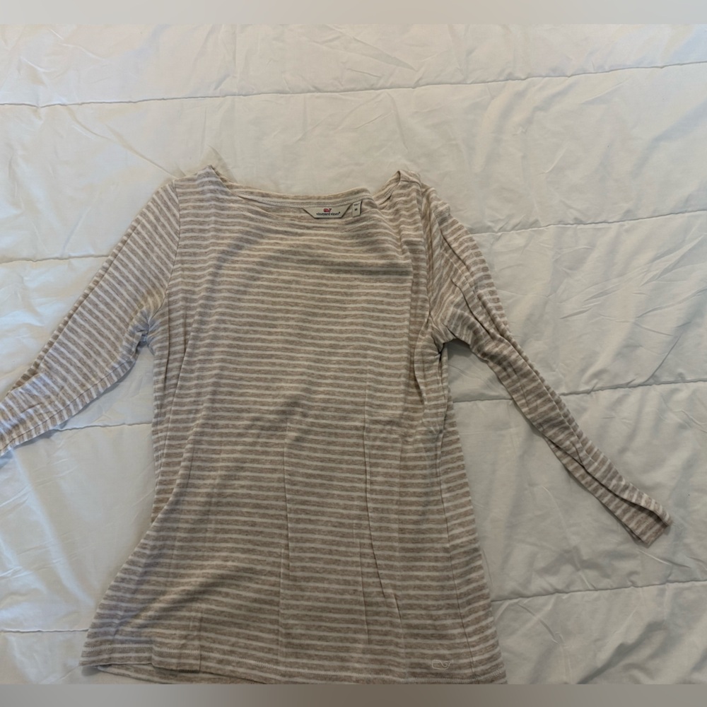 Striped Long Sleeve Top. Vineyard vines 3/4 sleeve length